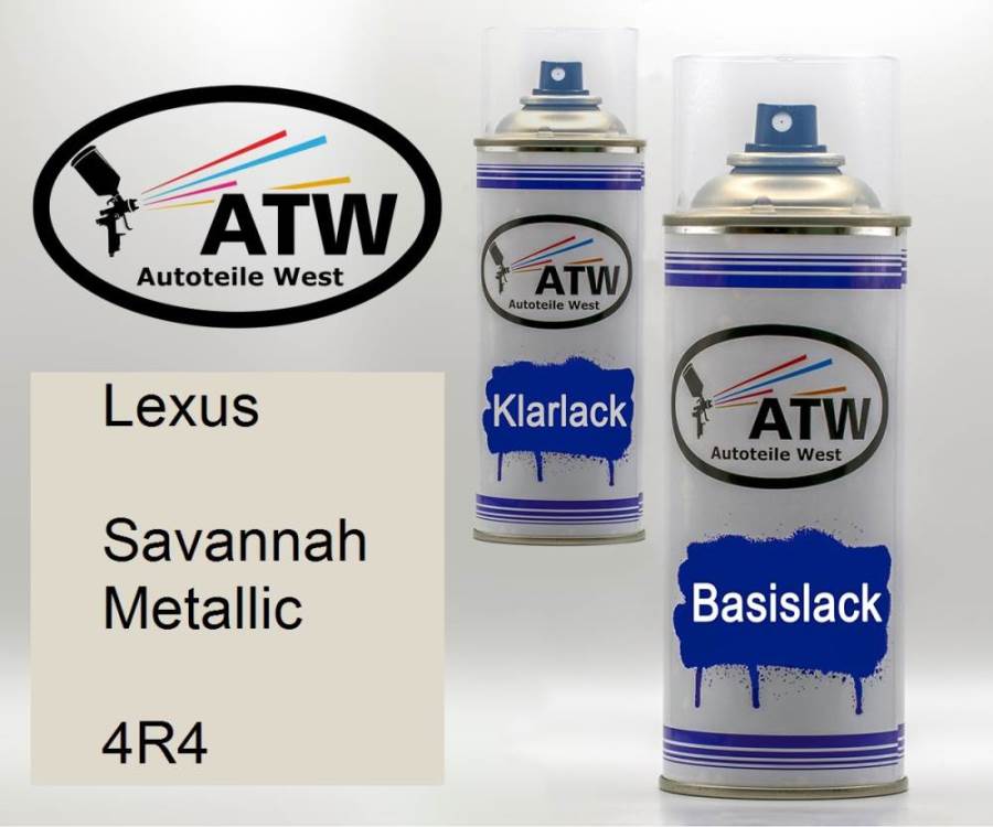 Lexus, Savannah Metallic, 4R4: 400ml Sprühdose + 400ml Klarlack - Set, von ATW Autoteile West.